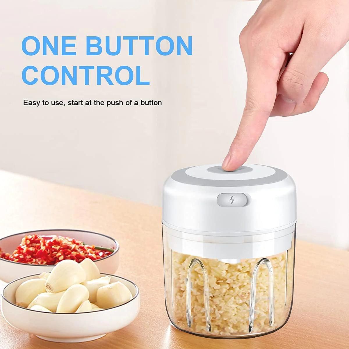 Portable Electric 300ML Mini Garlic & Vegetable Chopper Mincer Mixer - Inside The Bars