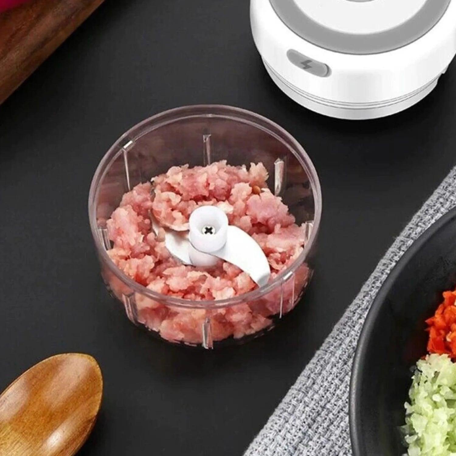 Portable Electric 300ML Mini Garlic & Vegetable Chopper Mincer Mixer - Inside The Bars
