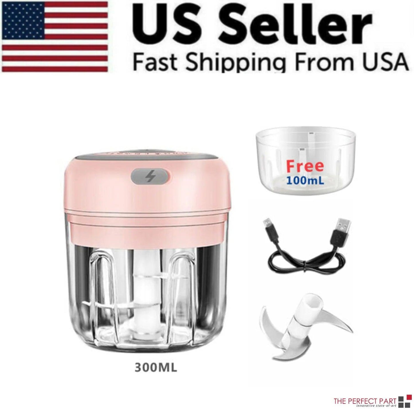 Portable Electric 300ML Mini Garlic & Vegetable Chopper Mincer Mixer - Inside The Bars
