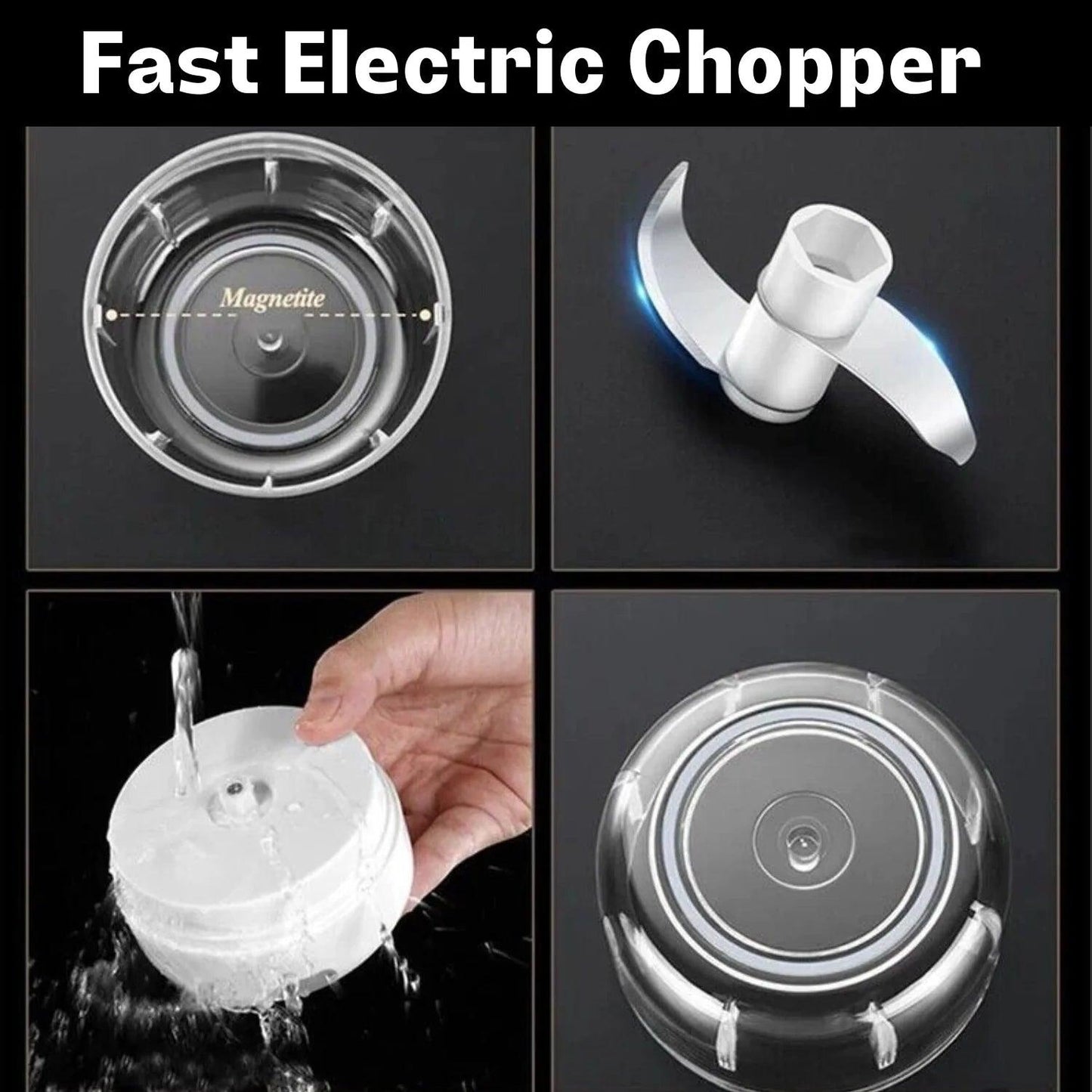 Portable Electric 300ML Mini Garlic & Vegetable Chopper Mincer Mixer - Inside The Bars