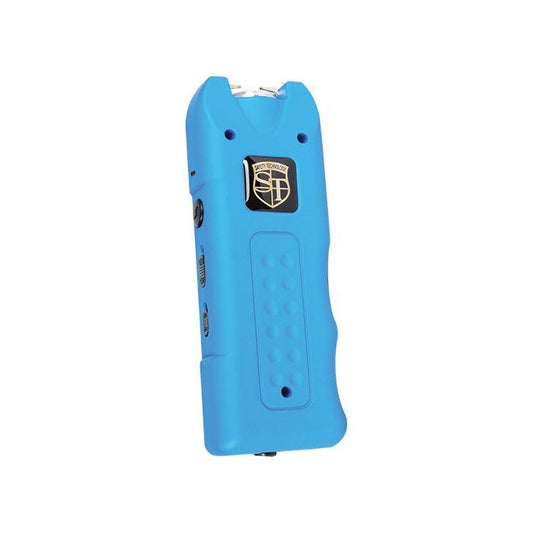 Portable MultiGuard Stun Gun with Siren and LED Light - Rechargeable Self - Defense Device in Navy Blue - Inside The Bars