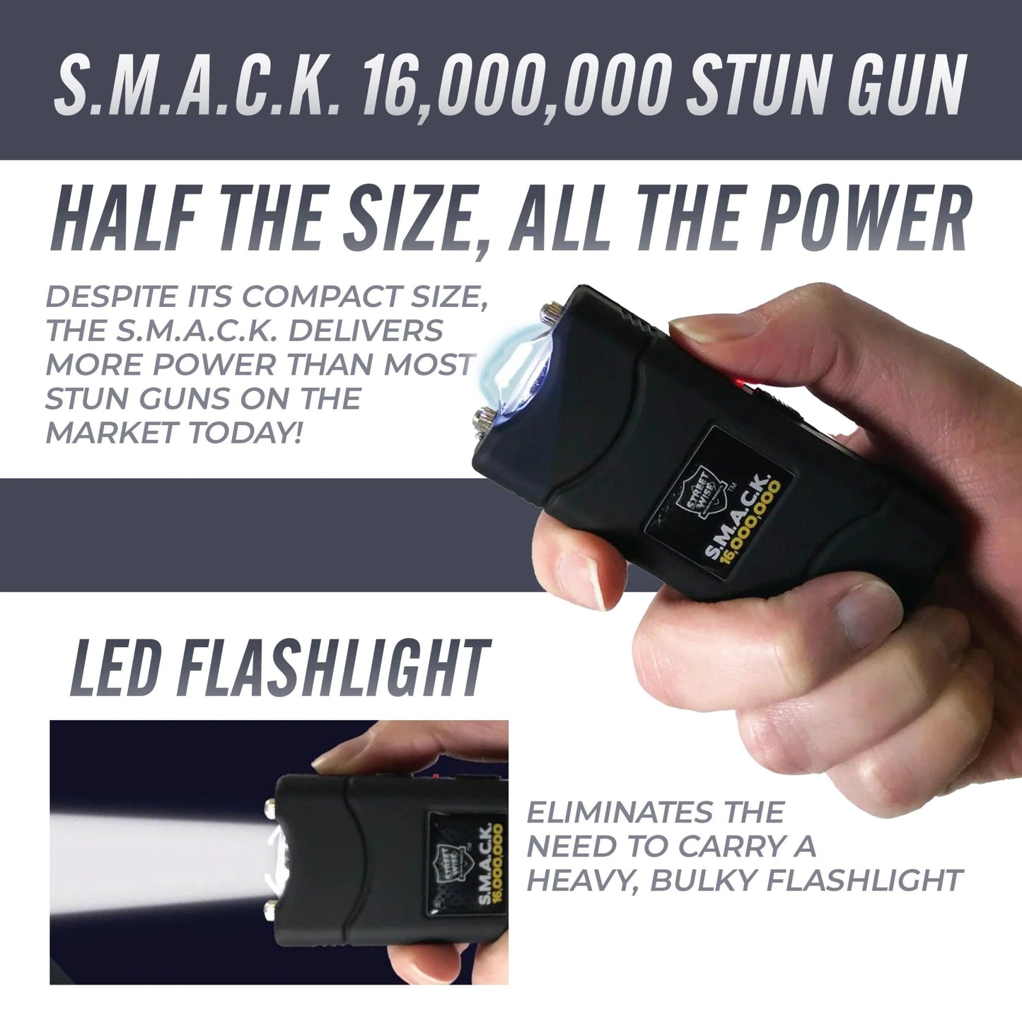 Portable Self - Defense Keychain Defense Kit - Stun Gun & Pepper Spray Gel with LED Light, USB Rechargeable Safety Tool for Women's Protection in BLACK & Hot Pink - Inside The Bars