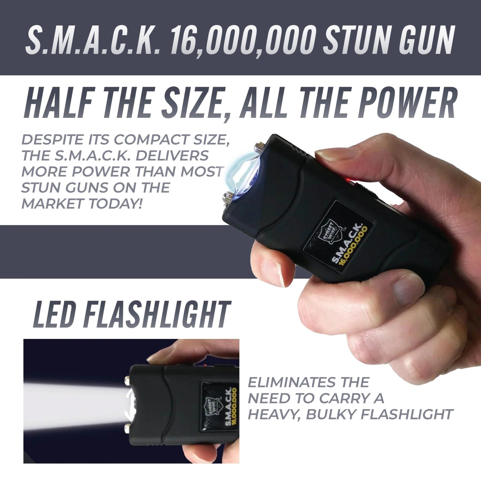 Portable Self - Defense Keychain Defense Kit - Stun Gun & Pepper Spray Gel with LED Light, USB Rechargeable Safety Tool for Women's Protection in BLACK & Hot Pink - Inside The Bars