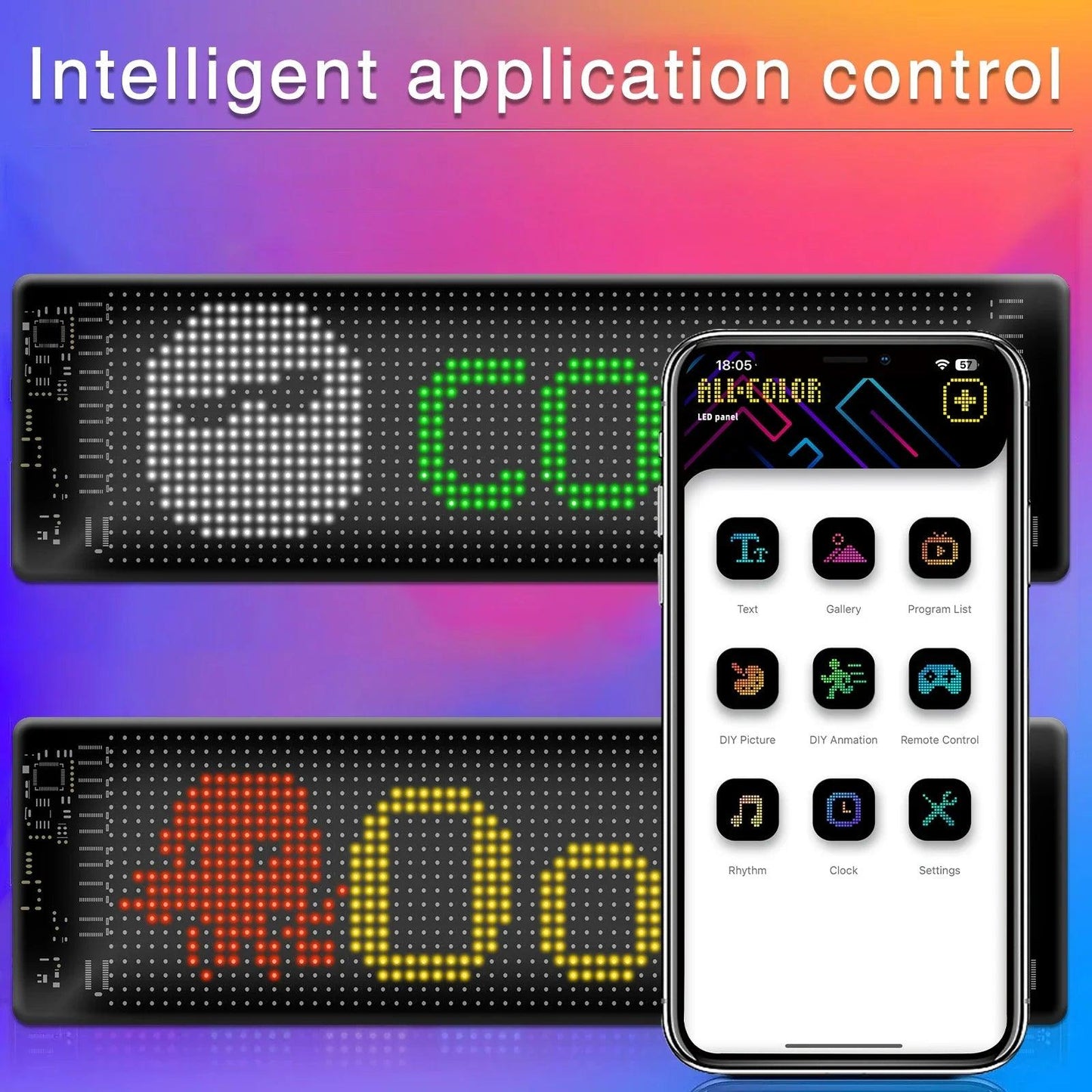 Programmable Scrolling LED Matrix Display Panel - Waterproof USB Car Sign for Animated Shop Advertisements - Inside The Bars