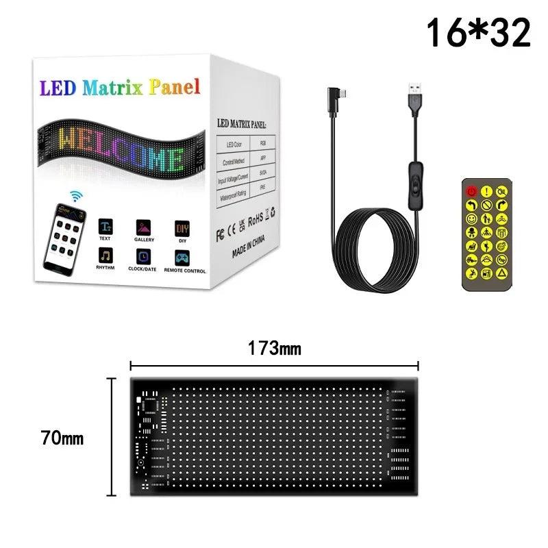 Programmable Scrolling LED Matrix Display Panel - Waterproof USB Car Sign for Animated Shop Advertisements - Inside The Bars