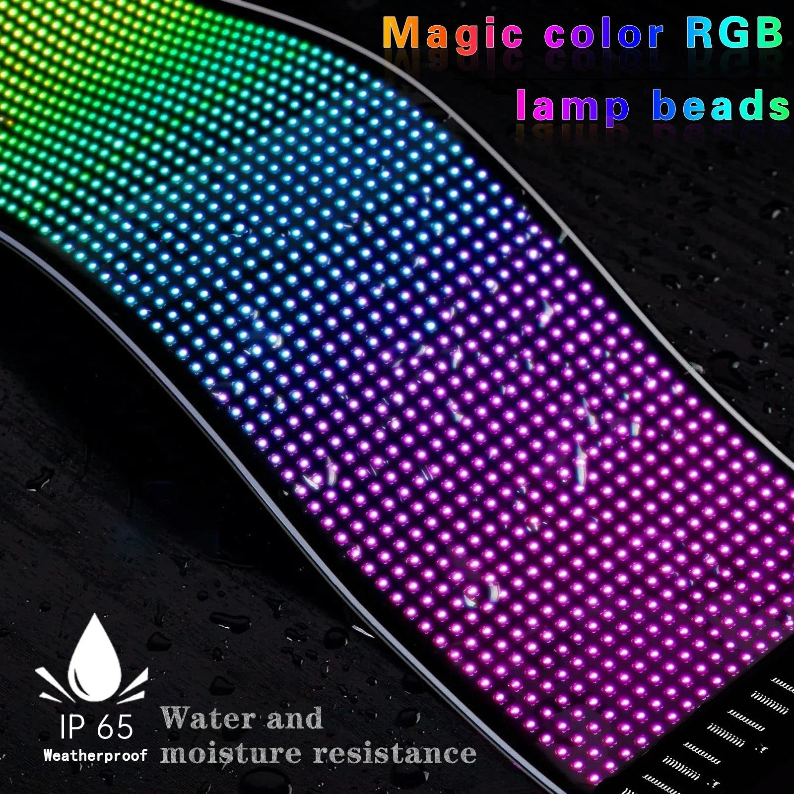 Programmable Scrolling LED Matrix Display Panel - Waterproof USB Car Sign for Animated Shop Advertisements - Inside The Bars