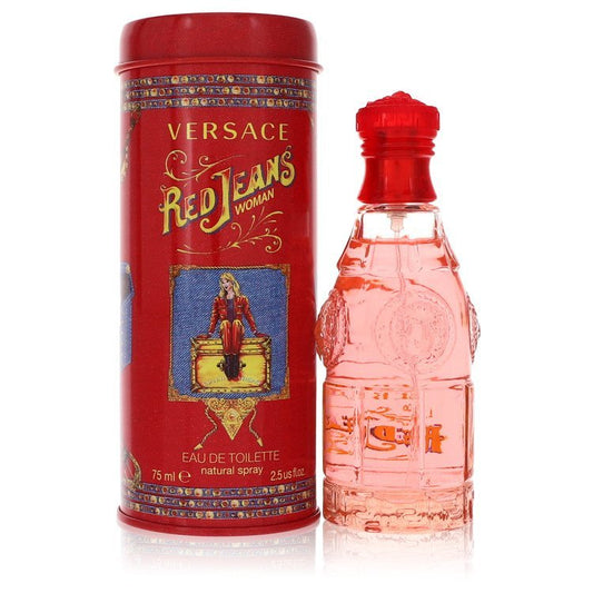 RED JEANS by Versace Eau De Toilette Spray 2.5 oz for Women - Inside The Bars