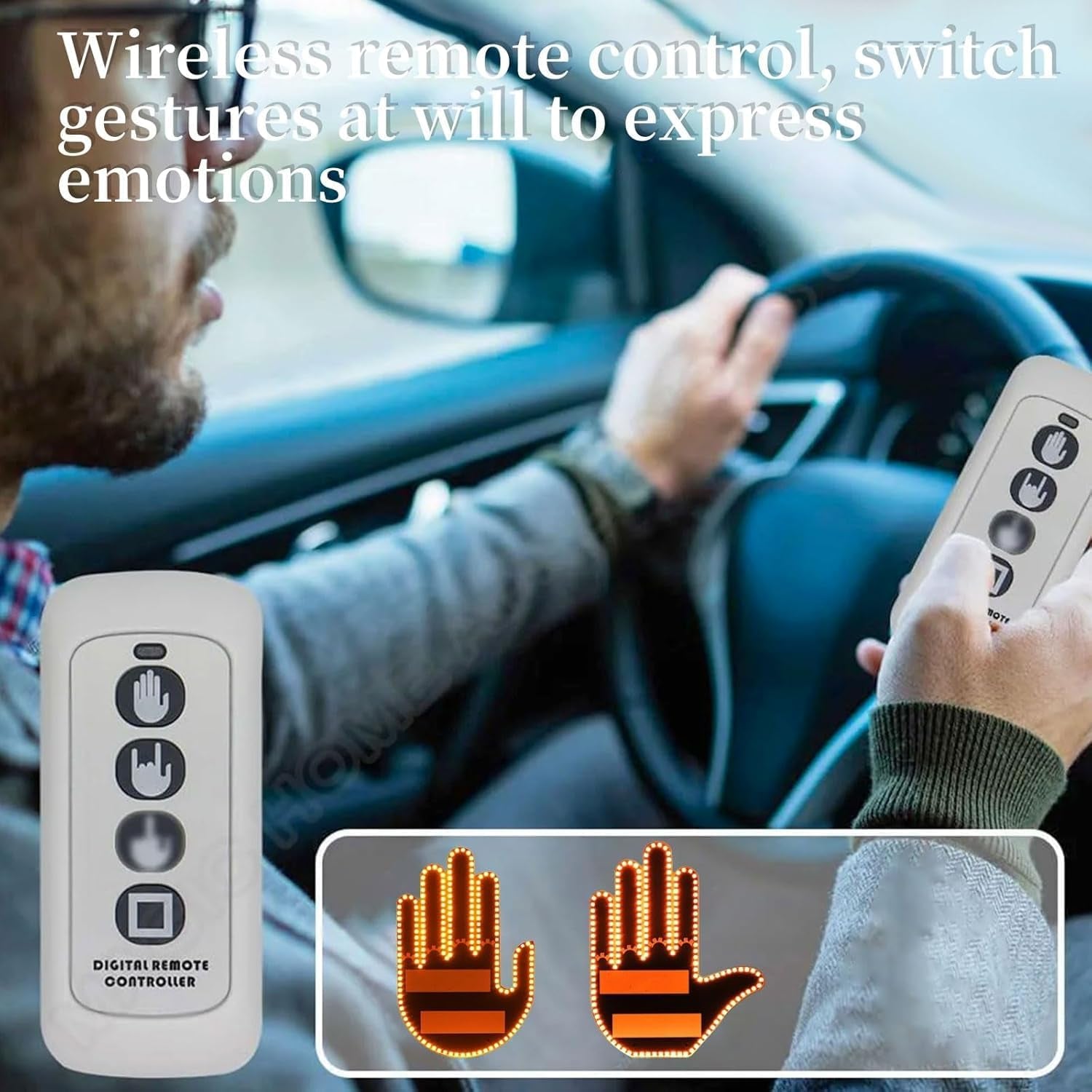 Remote - Controlled LED Gesture Car Light for Safety - Inside The Bars