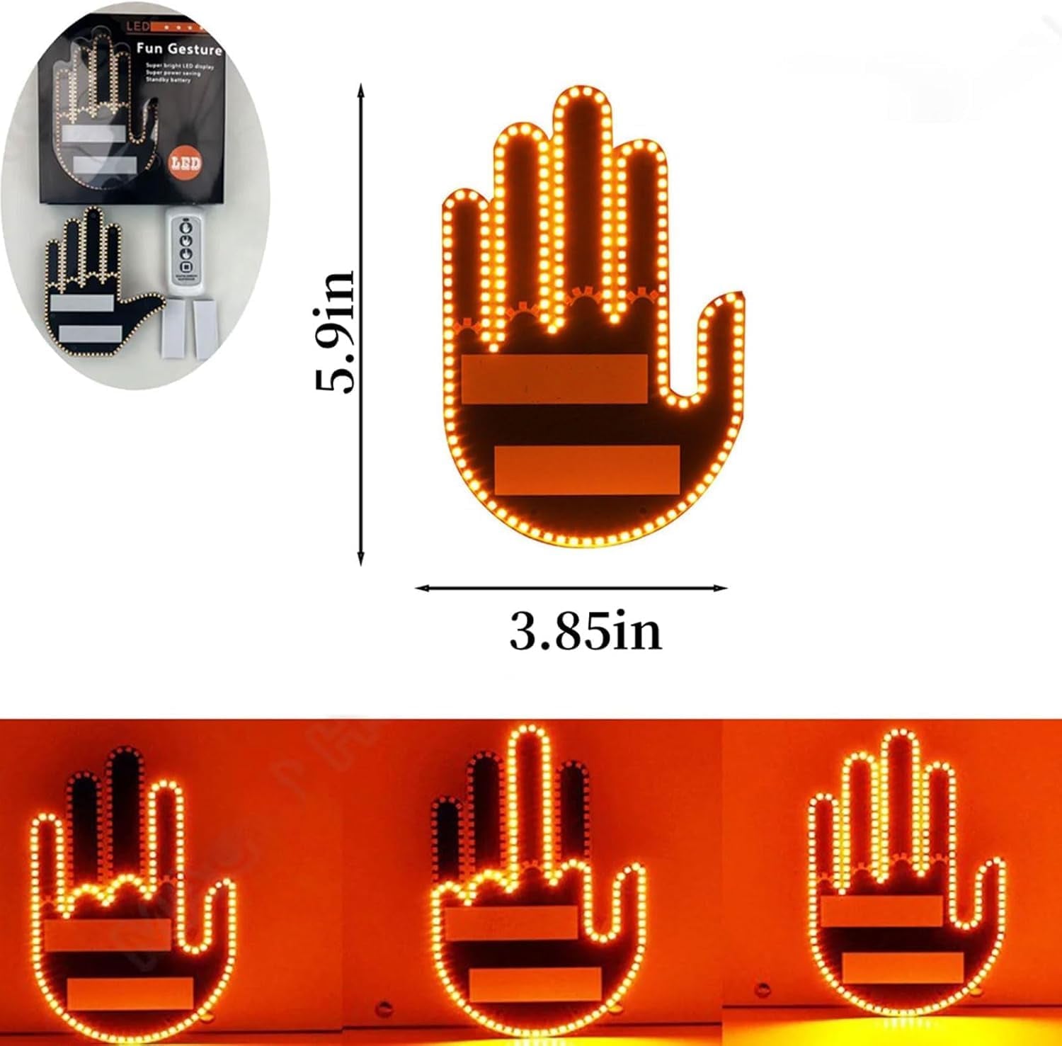 Remote - Controlled LED Gesture Car Light for Safety - Inside The Bars