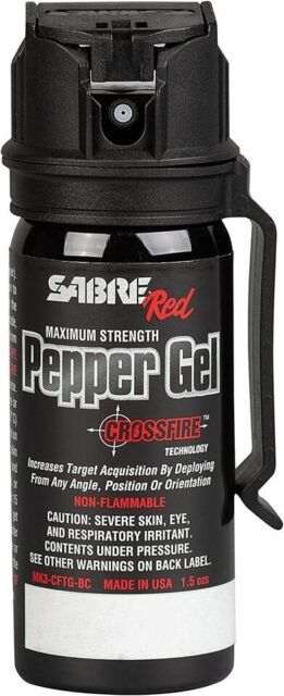 (2) Sabre Crossfire Pepper Gel Strength Belt Clip Deploys Any Position