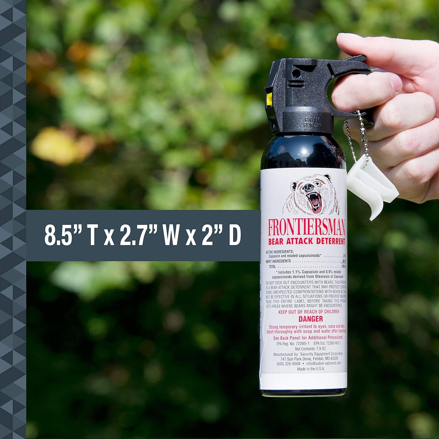 SABRE Frontiersman Bear Spray 7.9 Fl Oz Maximum Strength - Inside The Bars