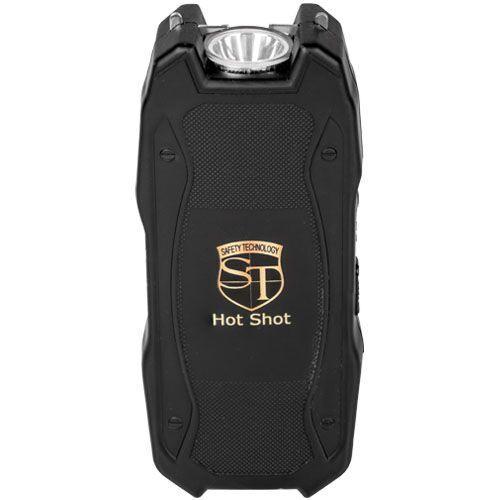 Sleek Black 90 Million Volt Personal Defense Stun Gun with LED Light and Battery Indicator - Inside The Bars