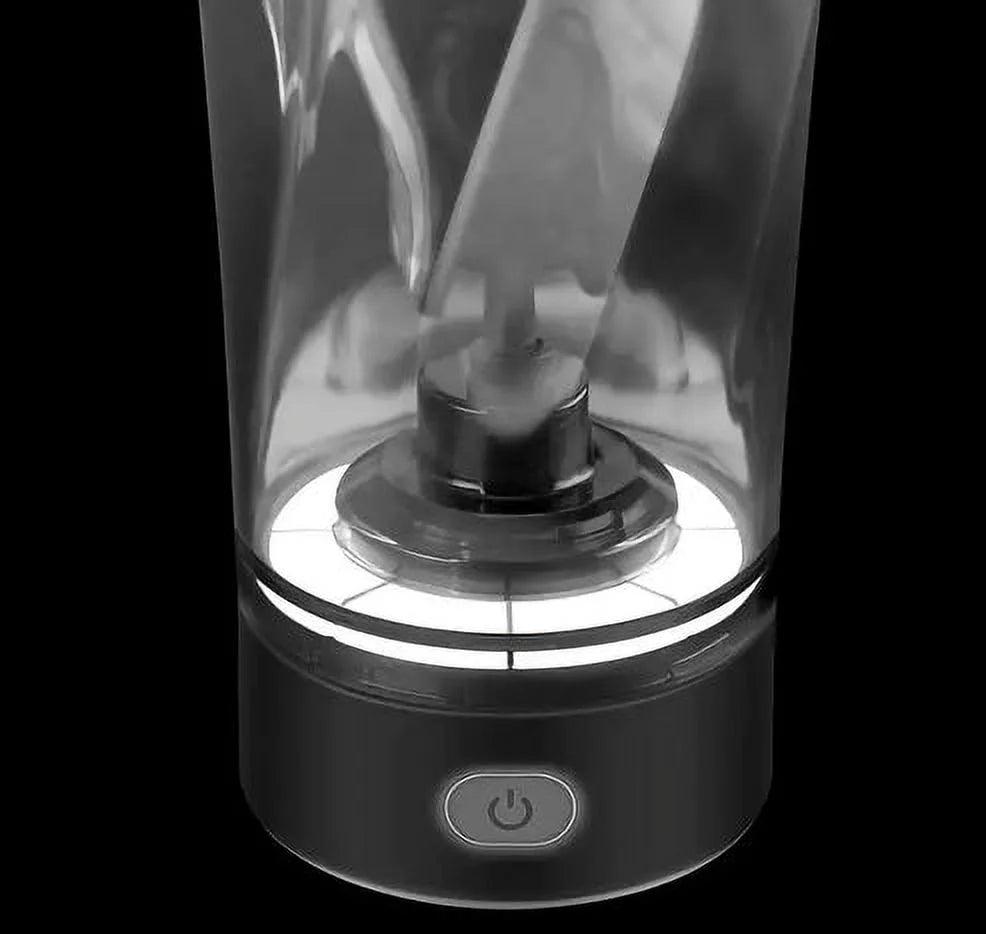 Sleek Black Electric Protein Shaker Bottle - 24 Oz Portable Mixer for Smooth Drinks - Inside The Bars