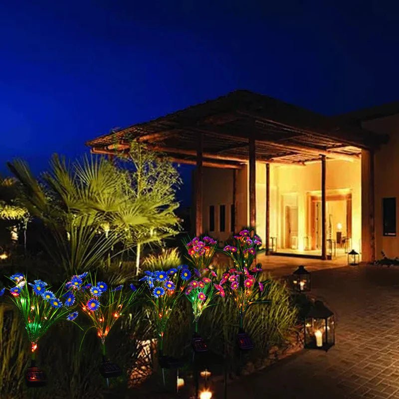 Solar Garden Lights LED Flower Stake Lamp Waterproof Decor - Inside The Bars