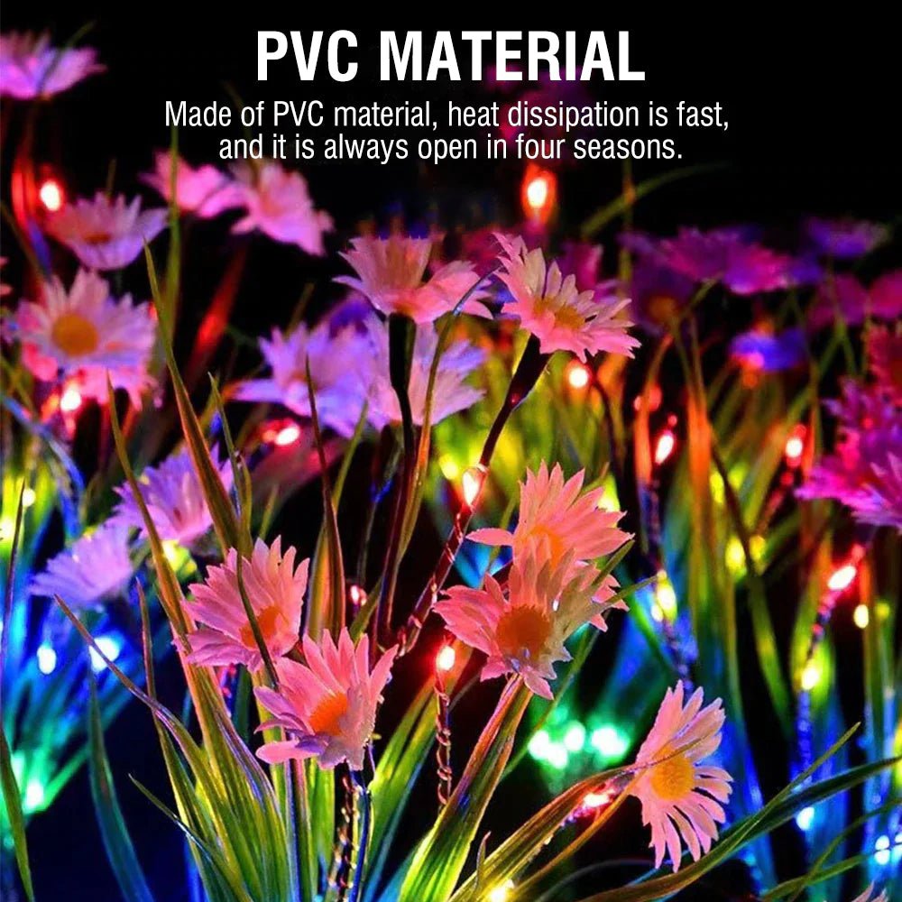 Solar Garden Lights LED Flower Stake Lamp Waterproof Decor - Inside The Bars