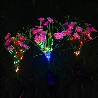 Solar Garden Lights LED Flower Stake Lamp Waterproof Decor - Inside The Bars
