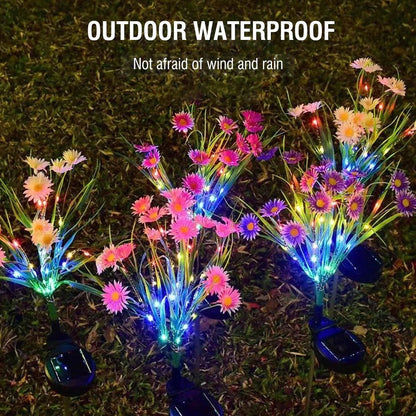 Solar Garden Lights LED Flower Stake Lamp Waterproof Decor - Inside The Bars