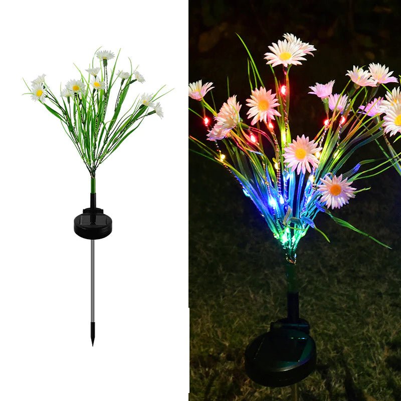 Solar Garden Lights LED Flower Stake Lamp Waterproof Decor - Inside The Bars