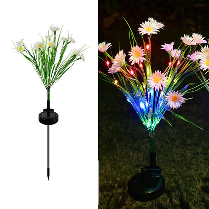 Solar Garden Lights LED Flower Stake Lamp Waterproof Decor - Inside The Bars