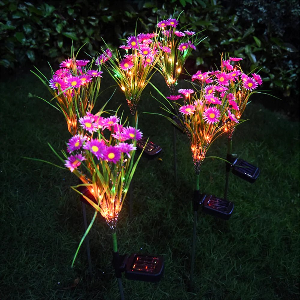Solar Garden Lights LED Flower Stake Lamp Waterproof Decor - Inside The Bars