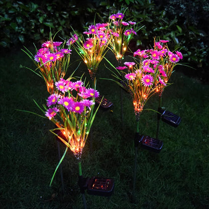 Solar Garden Lights LED Flower Stake Lamp Waterproof Decor - Inside The Bars