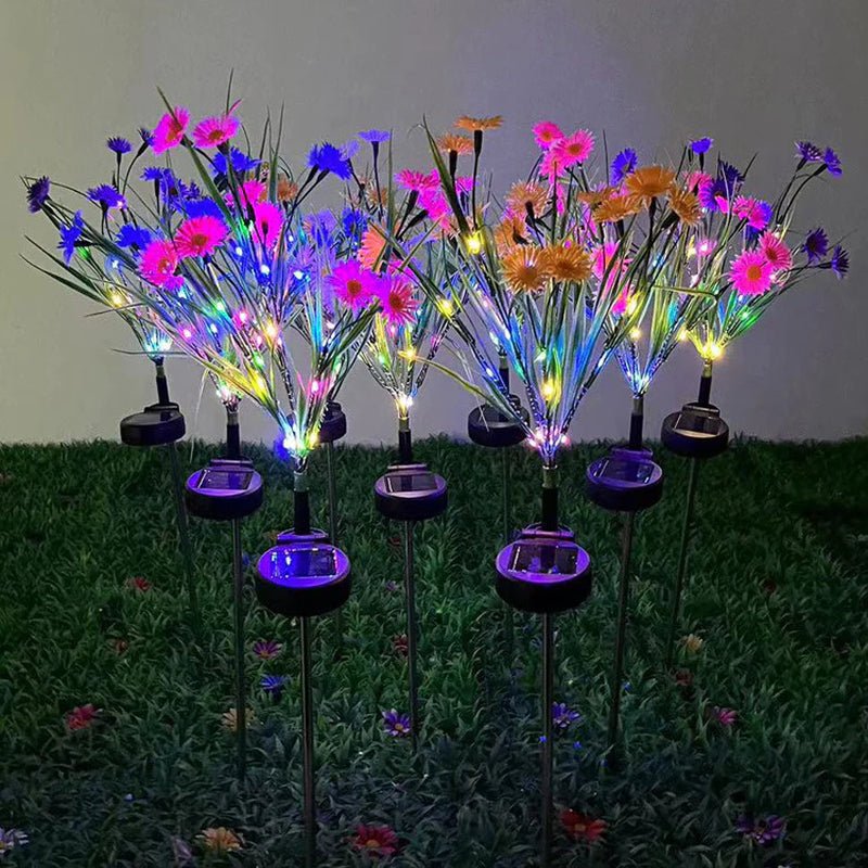 Solar Garden Lights LED Flower Stake Lamp Waterproof Decor - Inside The Bars