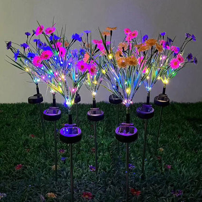 Solar Garden Lights LED Flower Stake Lamp Waterproof Decor - Inside The Bars