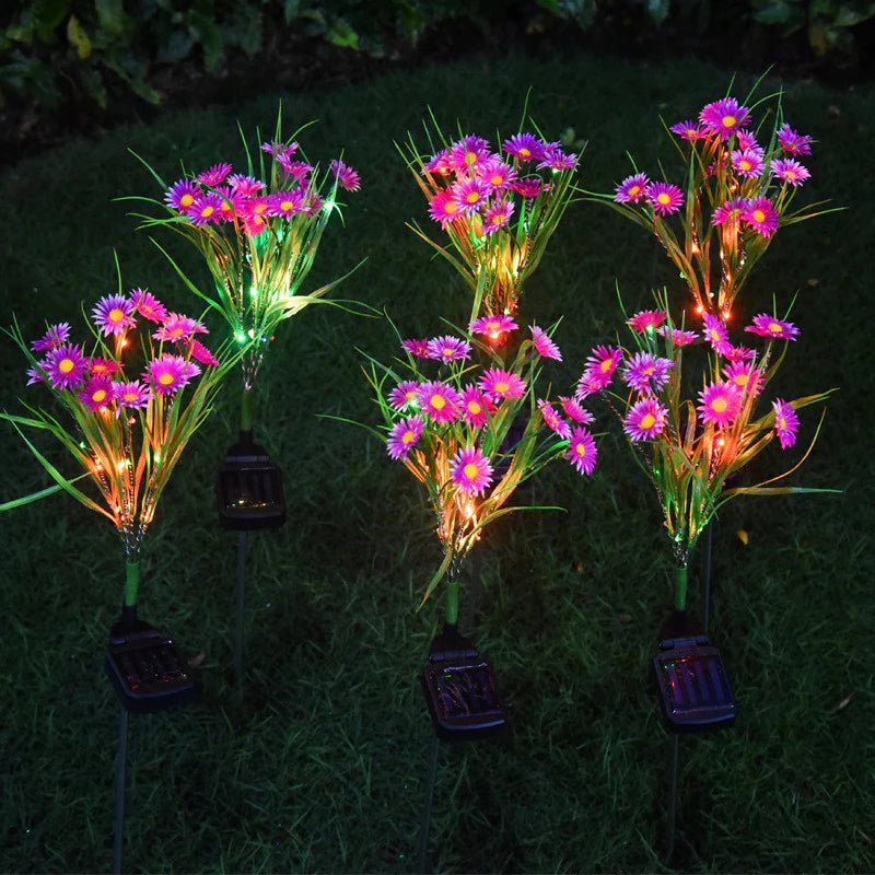 Solar Garden Lights LED Flower Stake Lamp Waterproof Decor - Inside The Bars
