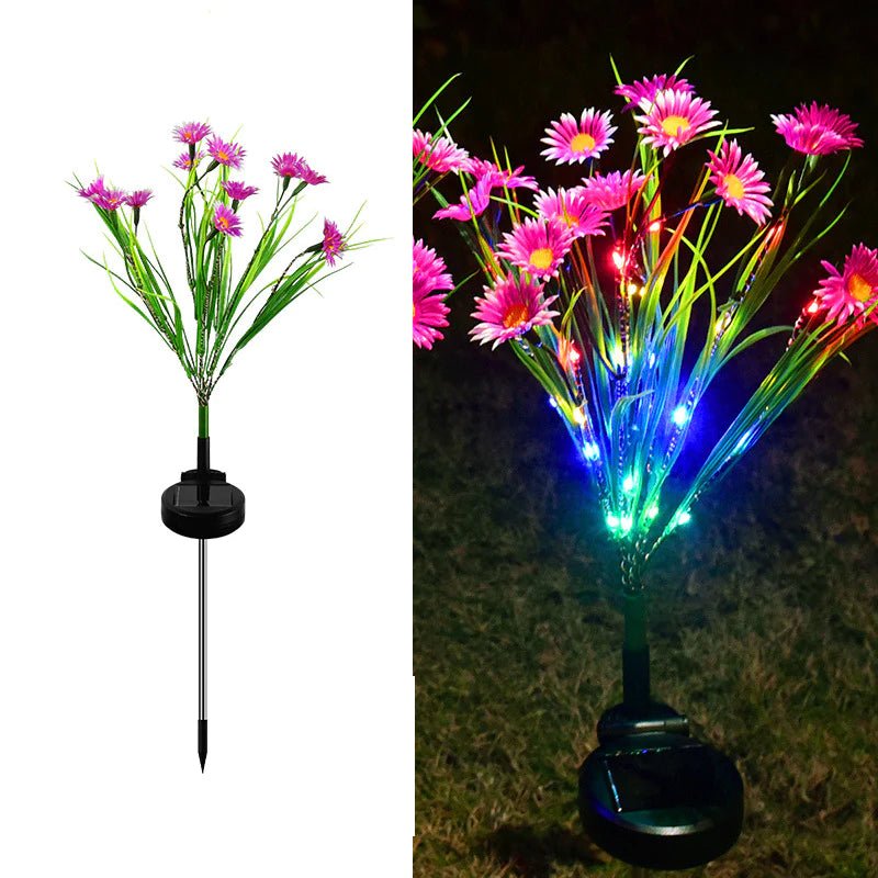 Solar Garden Lights LED Flower Stake Lamp Waterproof Decor - Inside The Bars