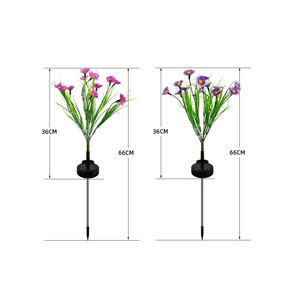 Solar Garden Lights LED Flower Stake Lamp Waterproof Decor - Inside The Bars