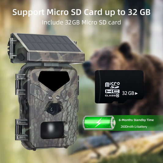 Solar Powered 3000Mah Battery Hunting Trail Monitor Camera - Inside The Bars