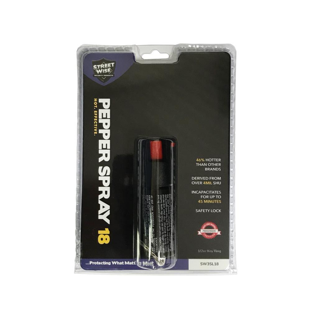 Streetwise 18 Pepper Spray 0.5 oz Safety Lock - Inside The Bars