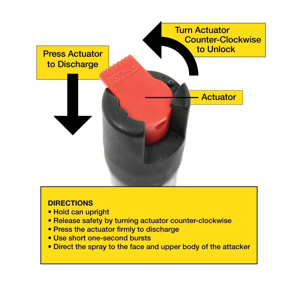 Streetwise 18 Pepper Spray 0.5 oz Safety Lock - Inside The Bars