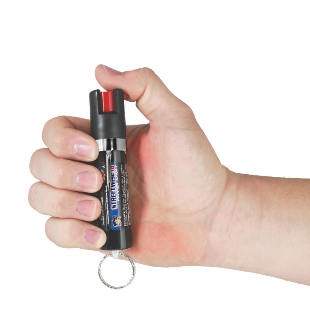 Streetwise 18 Pepper Spray 0.75 oz Keyring & Clip - Inside The Bars