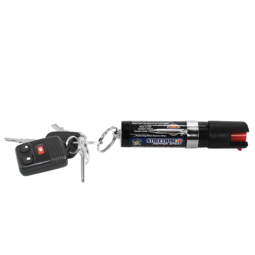 Streetwise 18 Pepper Spray 0.75 oz Keyring & Clip - Inside The Bars