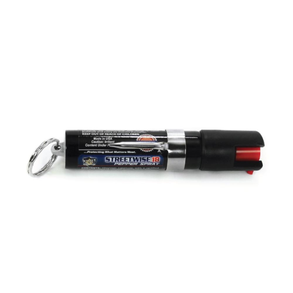 Streetwise 18 Pepper Spray 0.75 oz Keyring & Clip - Inside The Bars