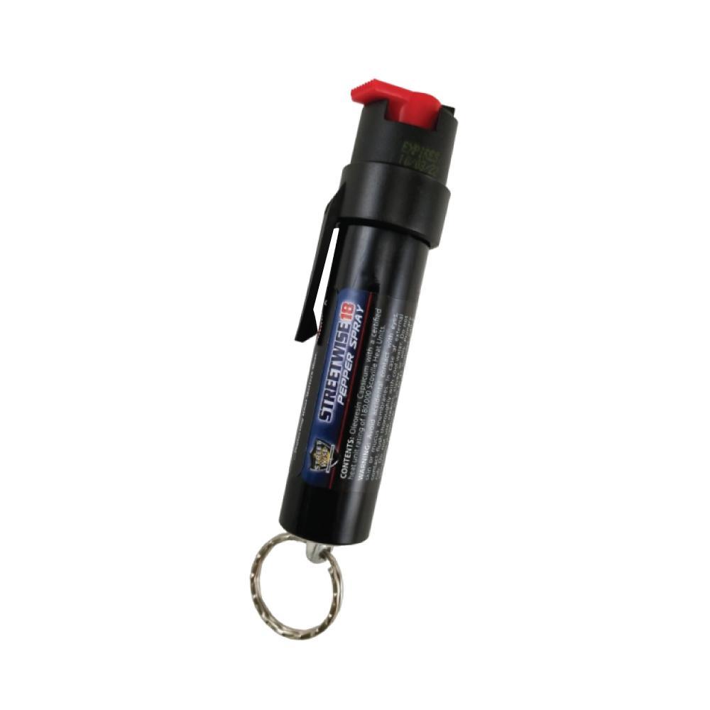 Streetwise 18 Pepper Spray 0.75 oz Keyring & Clip - Inside The Bars