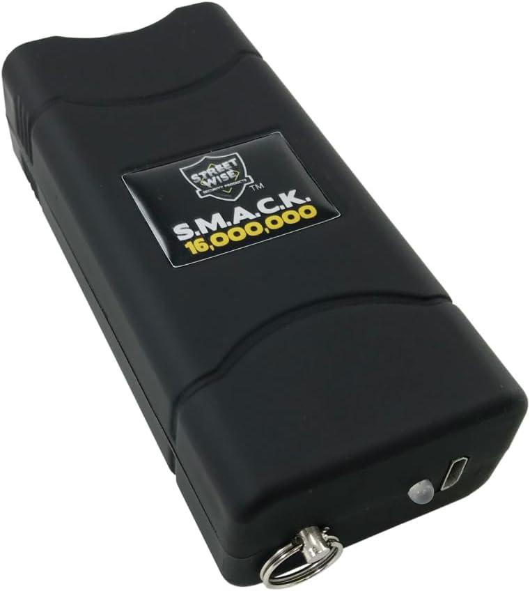 Streetwise Self - Defense Key Chain Combo - Smack Stun Gun & Sticky Pepper Gel - Inside The Bars