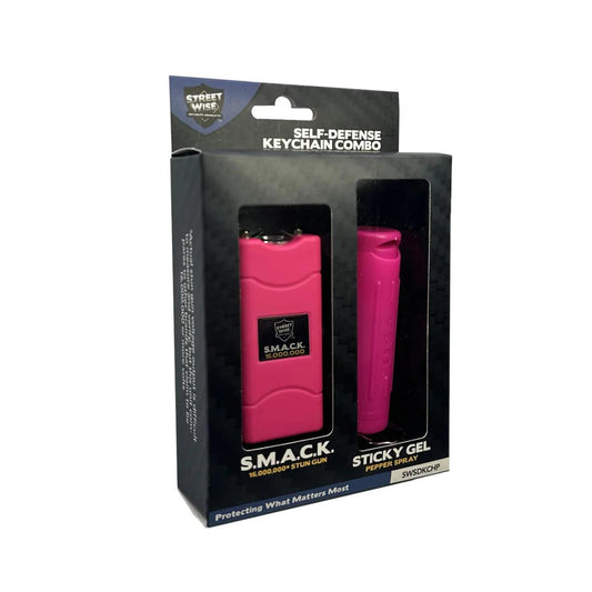 Streetwise Self - Defense Keychain Combo - Hot Pink - Inside The Bars