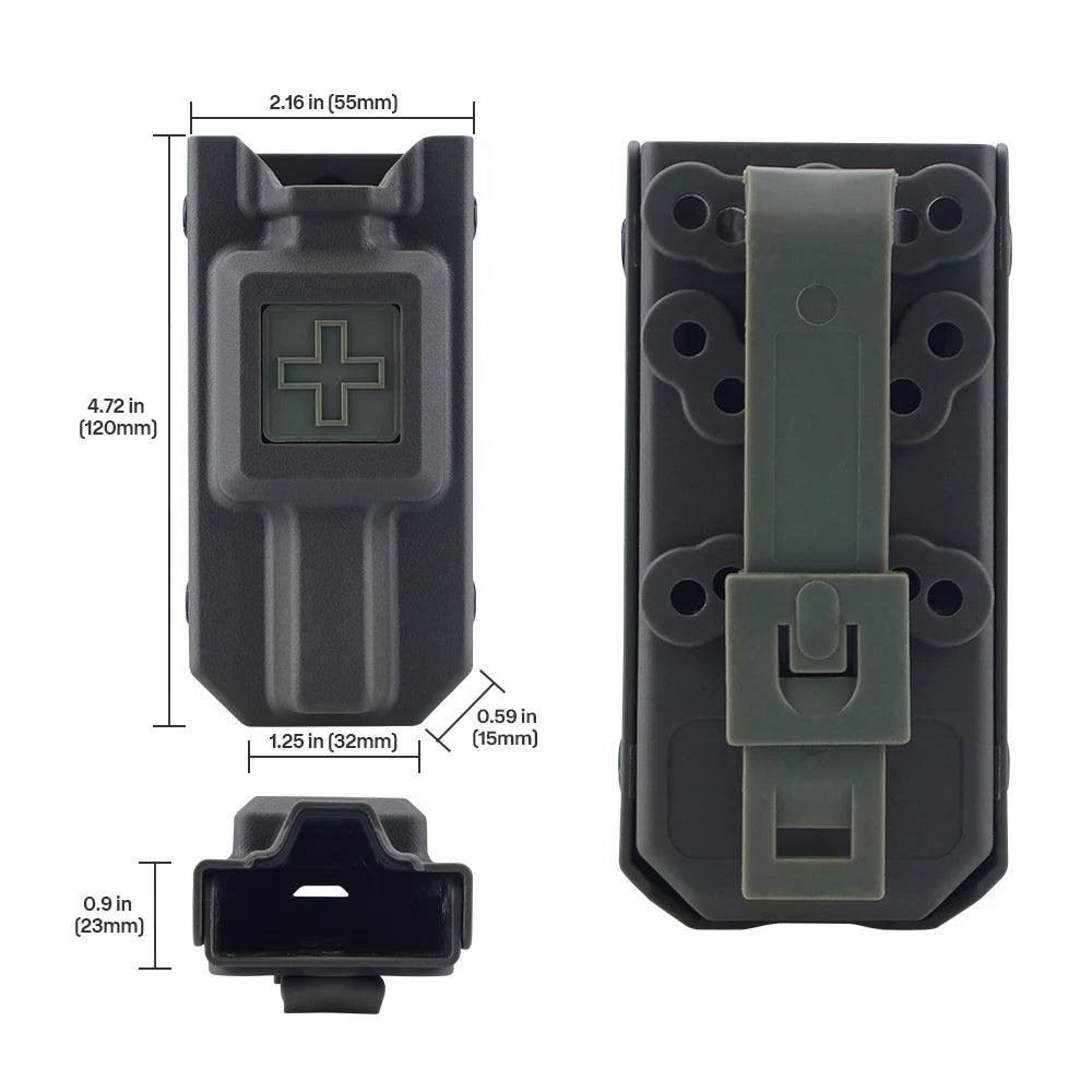 Tactical EDC Molle Tourniquet Pouch First Aid Kit Case Fast Hemostasis Holder Box IFAK Hunting Medical Bag Survival Kit - Inside The Bars