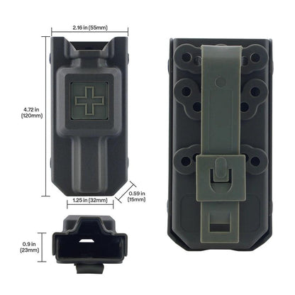 Tactical EDC Molle Tourniquet Pouch First Aid Kit Case Fast Hemostasis Holder Box IFAK Hunting Medical Bag Survival Kit - Inside The Bars