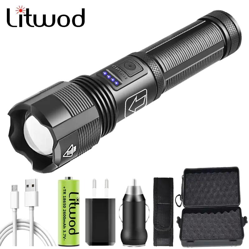 Tactical Elite Hunting LED Flashlight with Power Bank Function - Inside The Bars