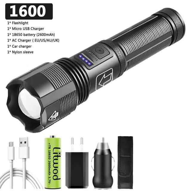 Tactical Elite Hunting LED Flashlight with Power Bank Function - Inside The Bars