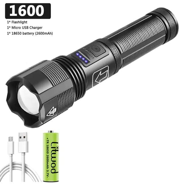 Tactical Elite Hunting LED Flashlight with Power Bank Function - Inside The Bars