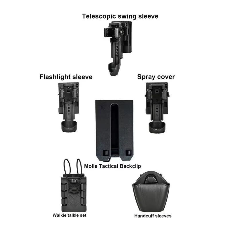 Tactical Flashlight 360 Degree Rotating Baton Holder Pouch - Inside The Bars