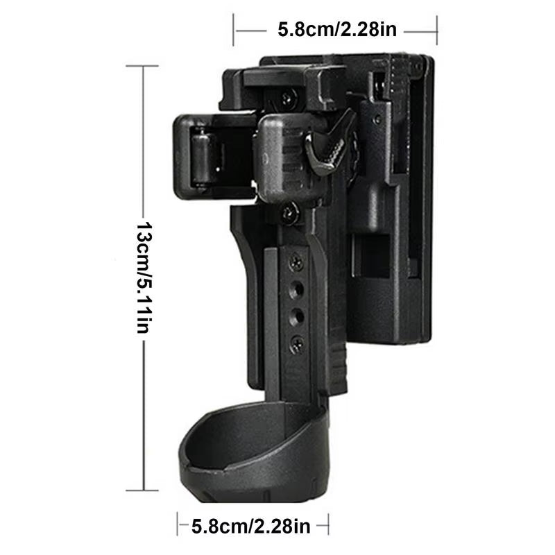 Tactical Flashlight 360 Degree Rotating Baton Holder Pouch - Inside The Bars