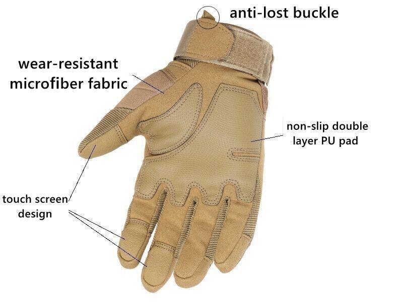 Tactical Full Finger Motocross Gloves for Motorcycle Riding - Inside The Bars