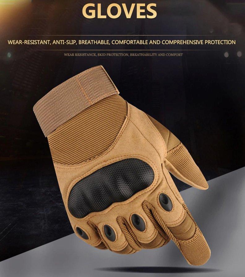 Tactical Full Finger Motocross Gloves for Motorcycle Riding - Inside The Bars