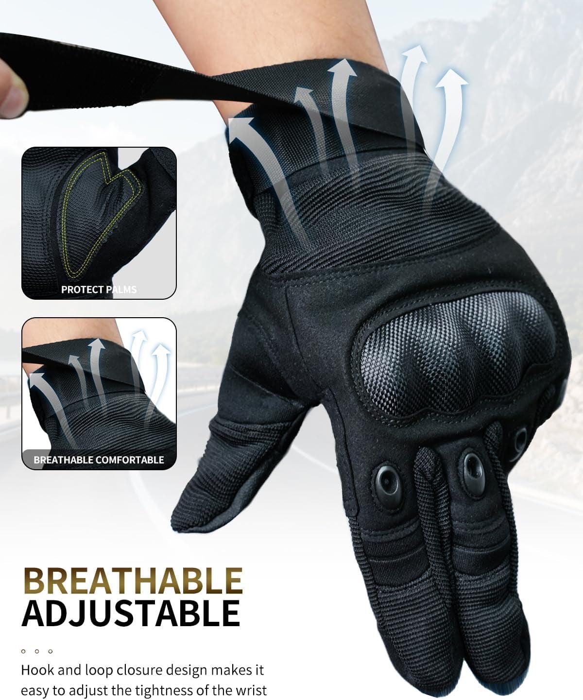 Tactical Gloves Touchscreen Motorcycle Gloves for Men Women - Inside The Bars