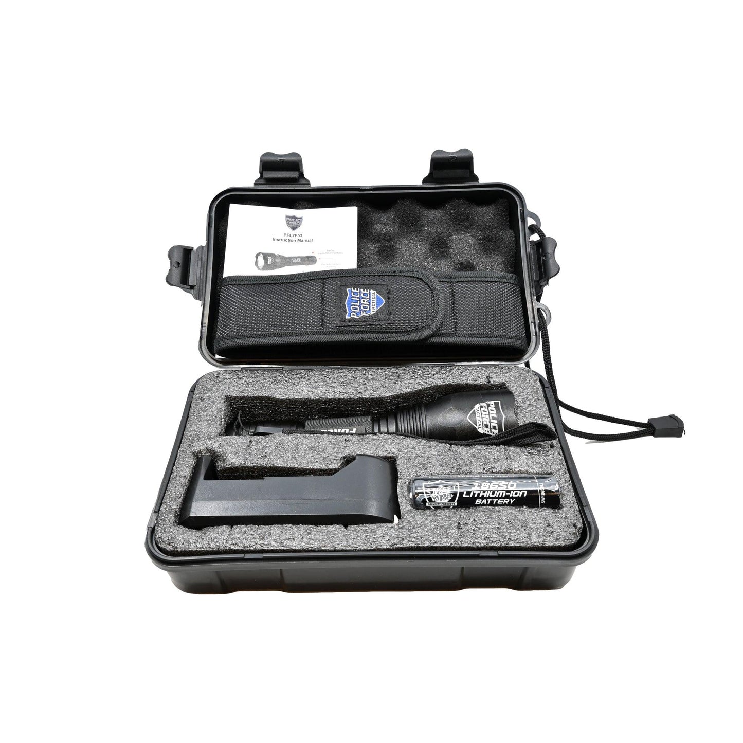 Tactical L2 LED Flashlight w/ Holster - Inside The Bars